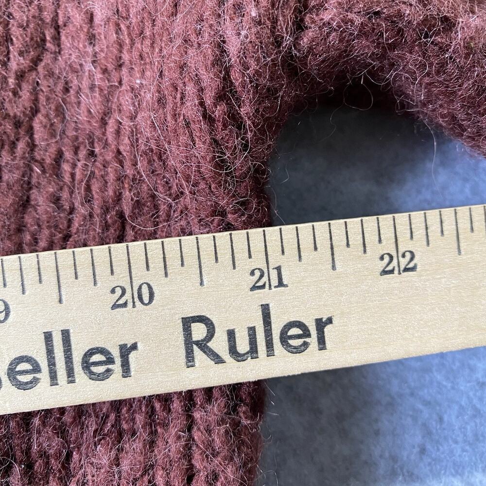 Madewell Wool Alpaca Open Front Cardigan XXS Rust Maroon Brown Cozy Fall Sweater - Picture 8 of 10